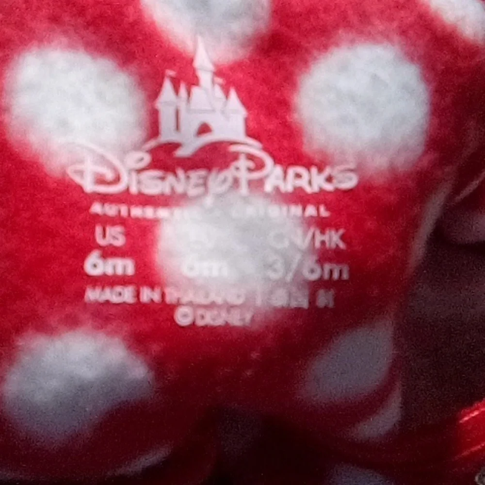 DISNEY parks hooded fleece Minnie mouse onesie. Size 6 months